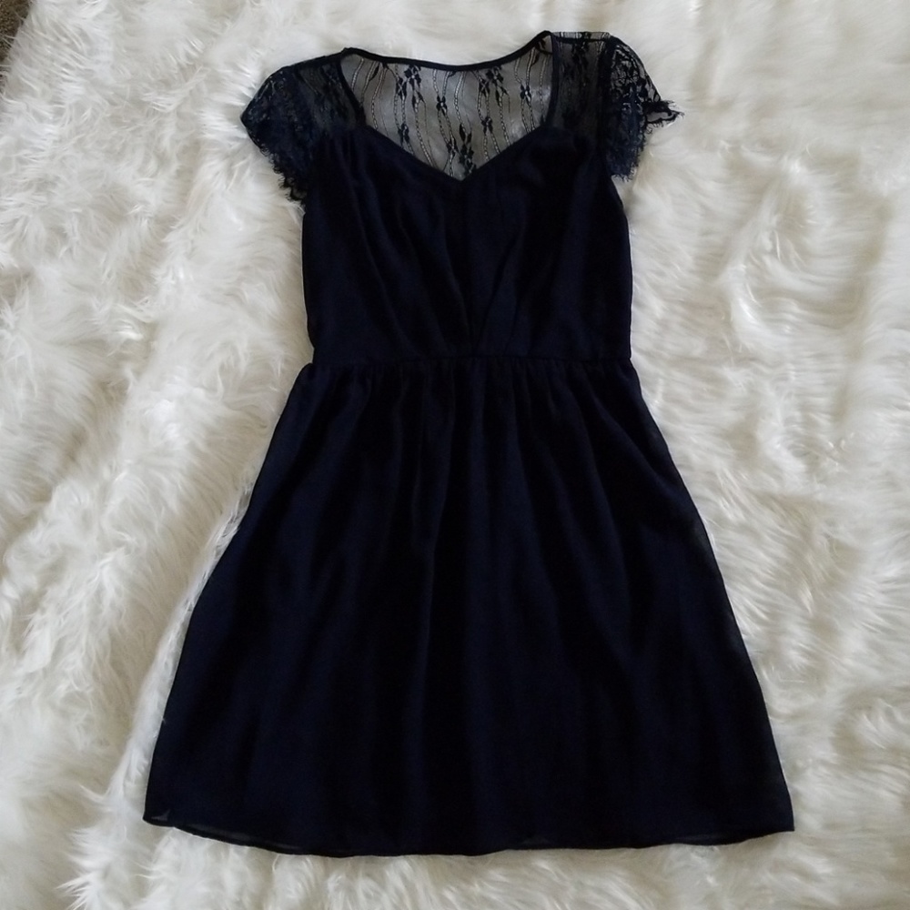 Crescent Navy Blue Dress